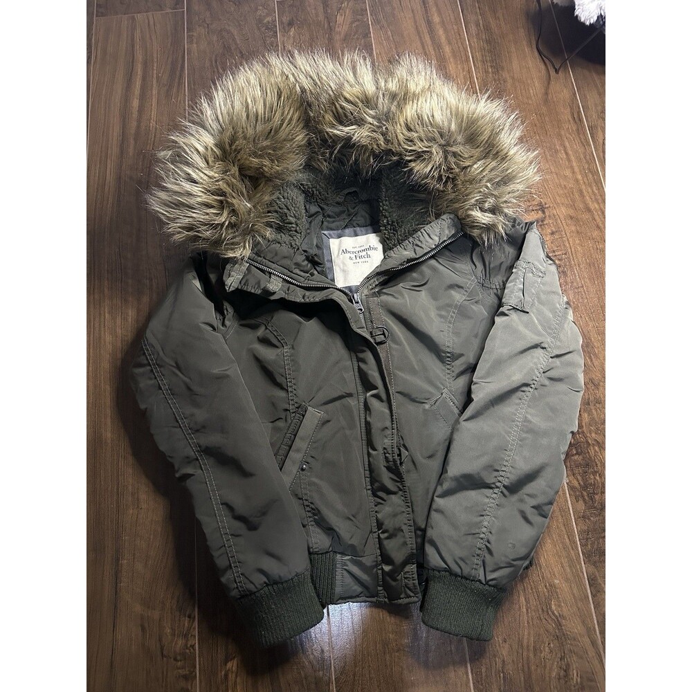 Vintage Abercrombie & Fitch Fur Jacket Size Small Babydoll Y2K - Picture 4 of 9